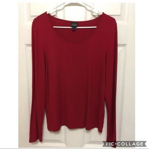 Eileen Fisher Red Long Sleeved Blouse Size Medium